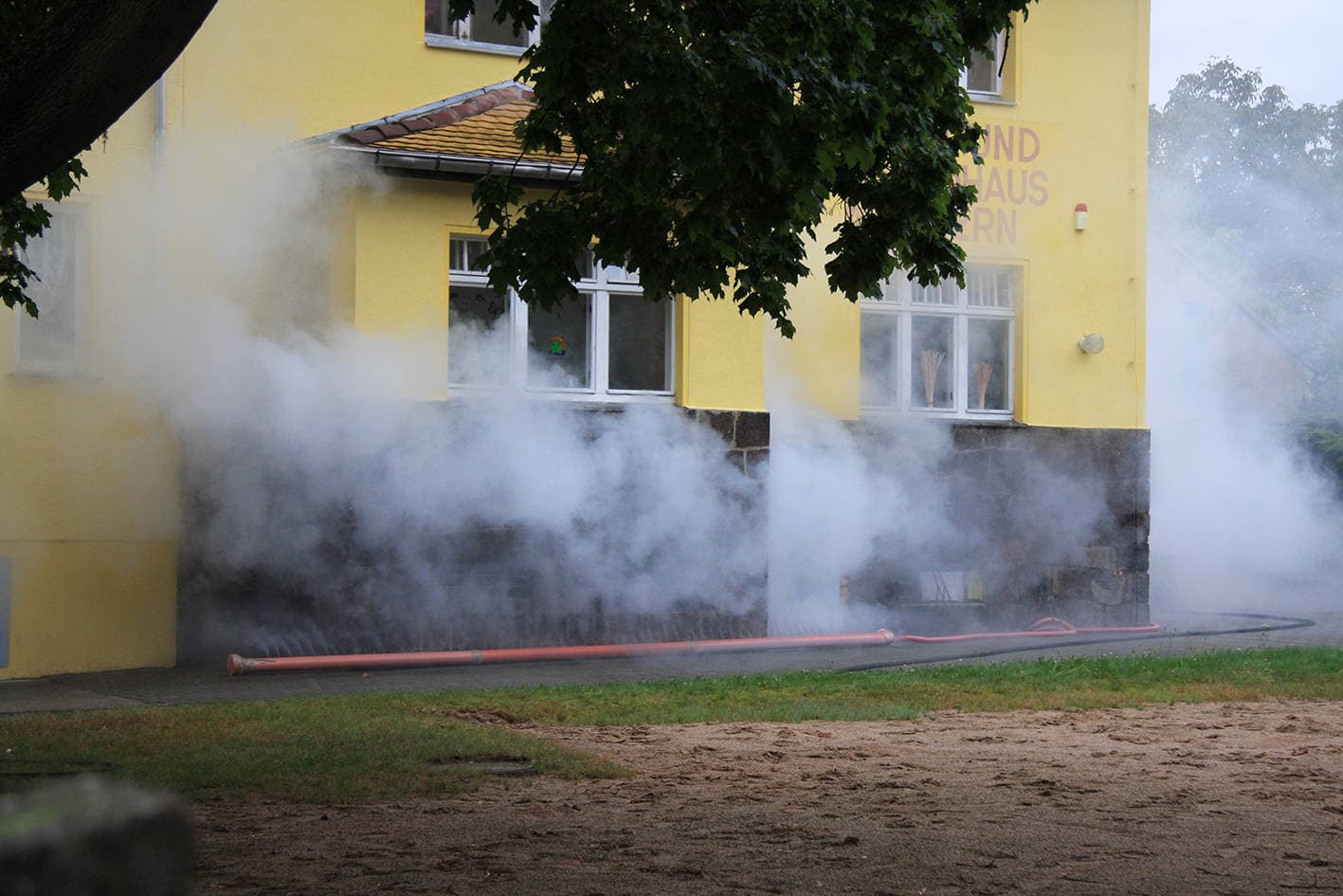 Dýmový generátor v terénu